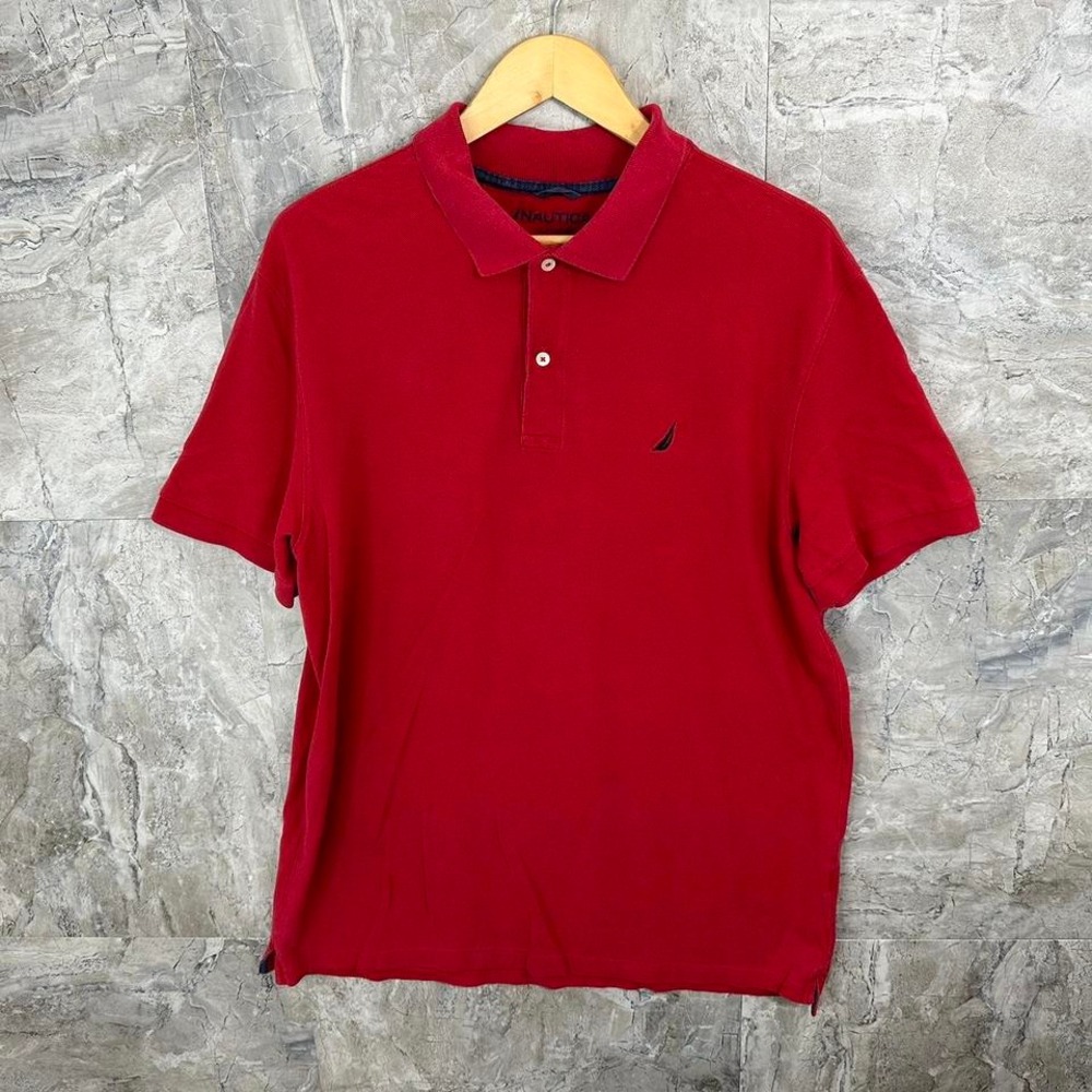 Red Nautica polo shirt Men's XL #polo‎